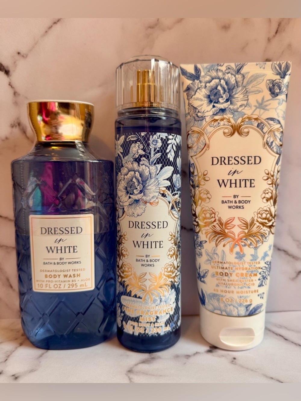 Bath & Body Works Dressed in White Body Care Trio Brand New